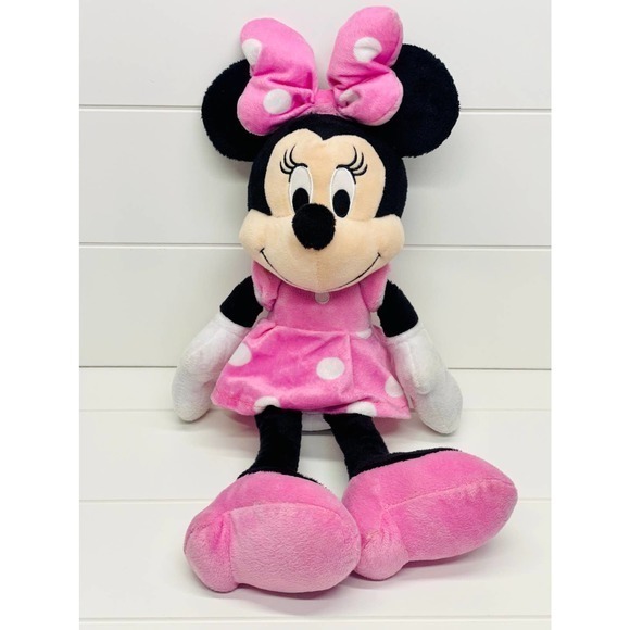 Disney Minnie Mouse‎ Plush Pink Polka Dots Hair Bow and Skirt - Picture 2 of 7